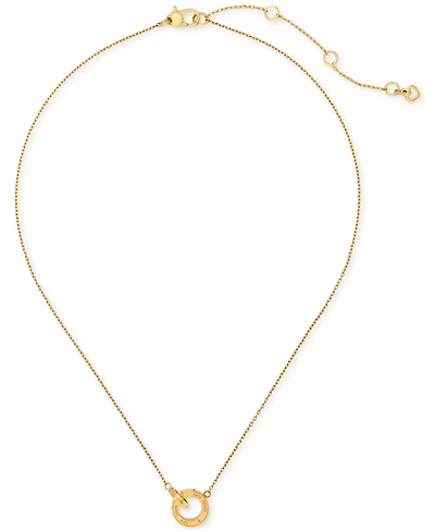 Kate Spade New York Set Stone Interlink Pendant Necklace, 16" + 3" extender