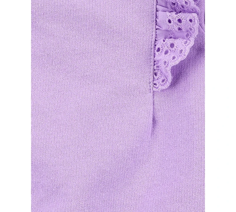 Carter's Baby Girls Cotton Bodysuit, Flutter Top & Shorts, 3 Piece Set