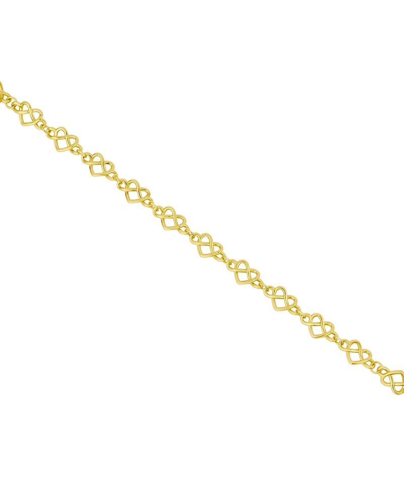 And Now This Silver and Gold Infinity Heart Link Bracelet