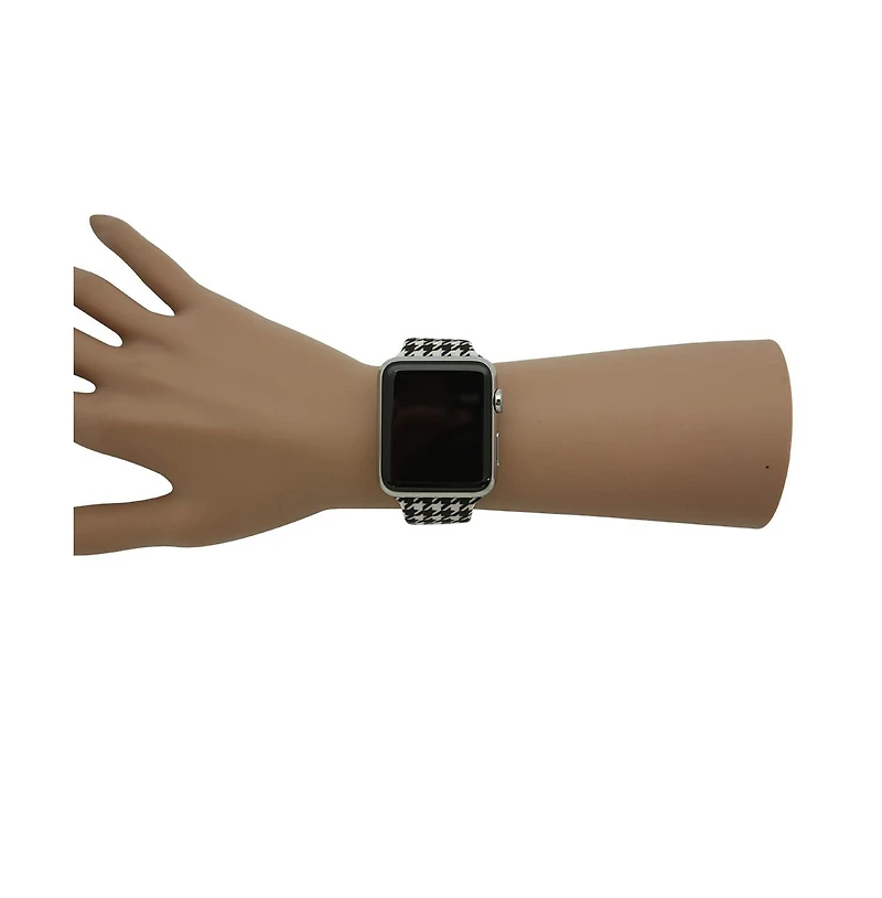 Olivia Pratt Houndstooth Printed Silicone Apple Watch Band