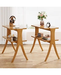 Tribesigns Narrow Side Table Set for Living Room