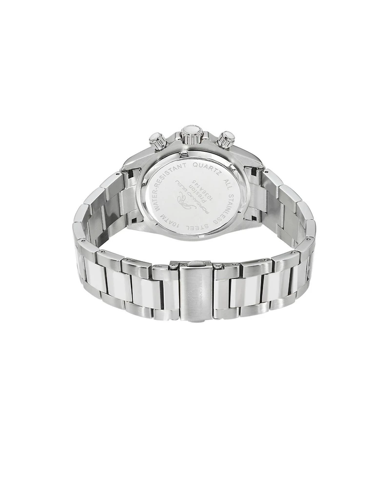 Preston Stainless Steel Silver Tone & Ice Blue Men's Watch 1036APRS