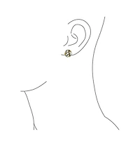Bling Jewelry Twisted Cable Love Knot Clip-On Earrings Two-Tone Non-Pierced Black & Gold