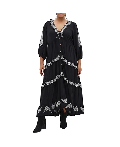City Chic Plus Boheme Maxi Dress