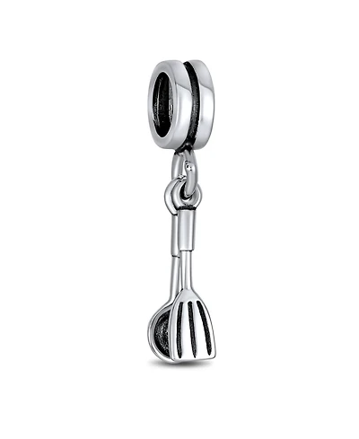 Bling Jewelry Chef Cook Culinary Utensils Dangle Charm Bead Sterling Silver Bracelet