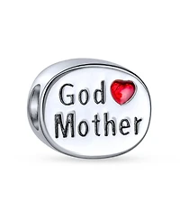 Bling Jewelry Love Red Heart Oval Charm Bead Sterling Silver European Bracelet