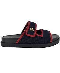 Tommy Hilfiger Women's Landyn Crochet Double Band Flat Sandals