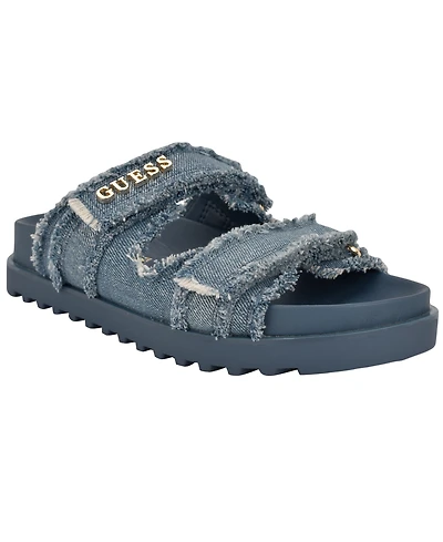 Guess Women's Fabulon Two Strap Sporty Footbed Sandals