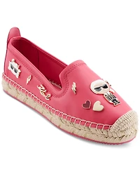 Karl Lagerfeld Paris Women's Michaela Embellished Slip-On Espadrille Flats