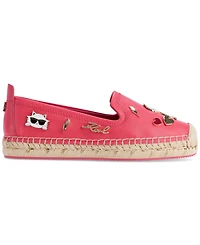 Karl Lagerfeld Paris Women's Michaela Embellished Slip-On Espadrille Flats