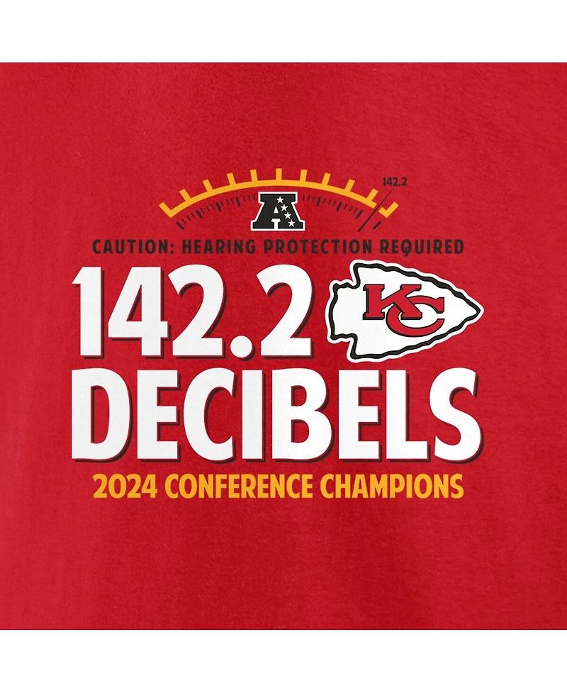 Fanatics Men's Red Kansas City Chiefs 2024 Afc Champions Hometown Not Done T-Shirt