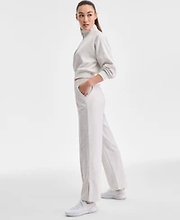 Id Ideology Women's Split-Leg Heather Sweatpants, Exclusively at Macy's