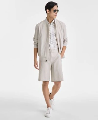 Alfani Mens Crewneck T Shirt Modern Puckered Shorts Modern Puckered Bomber Jacket Exclusively At Macys