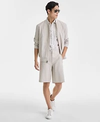 Alfani Mens Crewneck T Shirt Modern Puckered Shorts Modern Puckered Bomber Jacket Exclusively At Macys