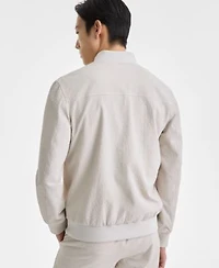 Alfani Mens Crewneck T Shirt Modern Puckered Shorts Modern Puckered Bomber Jacket Exclusively At Macys