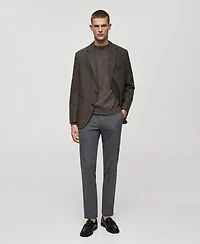 Mango Men's Regular-Fit Flannel Trousers