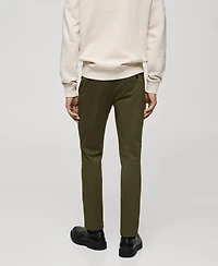 Mango Men's Slim-Fit Tapered Crop Chino Pants