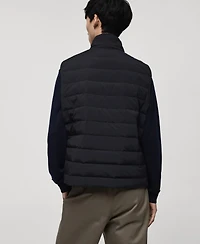 Mango Men's Down And Feather Quilted Vest
