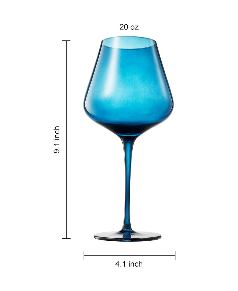The Wine Savant Colors of Hawaii Beach Wine Glasses, Set of 5