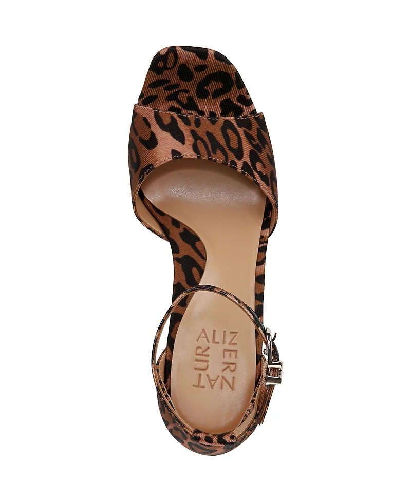 Naturalizer Women's Malia Block Heel Open Square Toe Platform Sandals