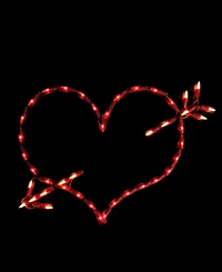 Northlight 17" Lighted Heart with Arrow Valentine's Day Window Silhouette Decoration