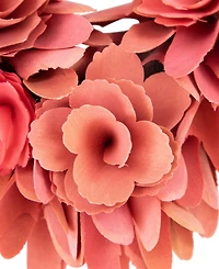 Northlight 14" Salmon Valentine's Day Wooden Floral Heart Wreath