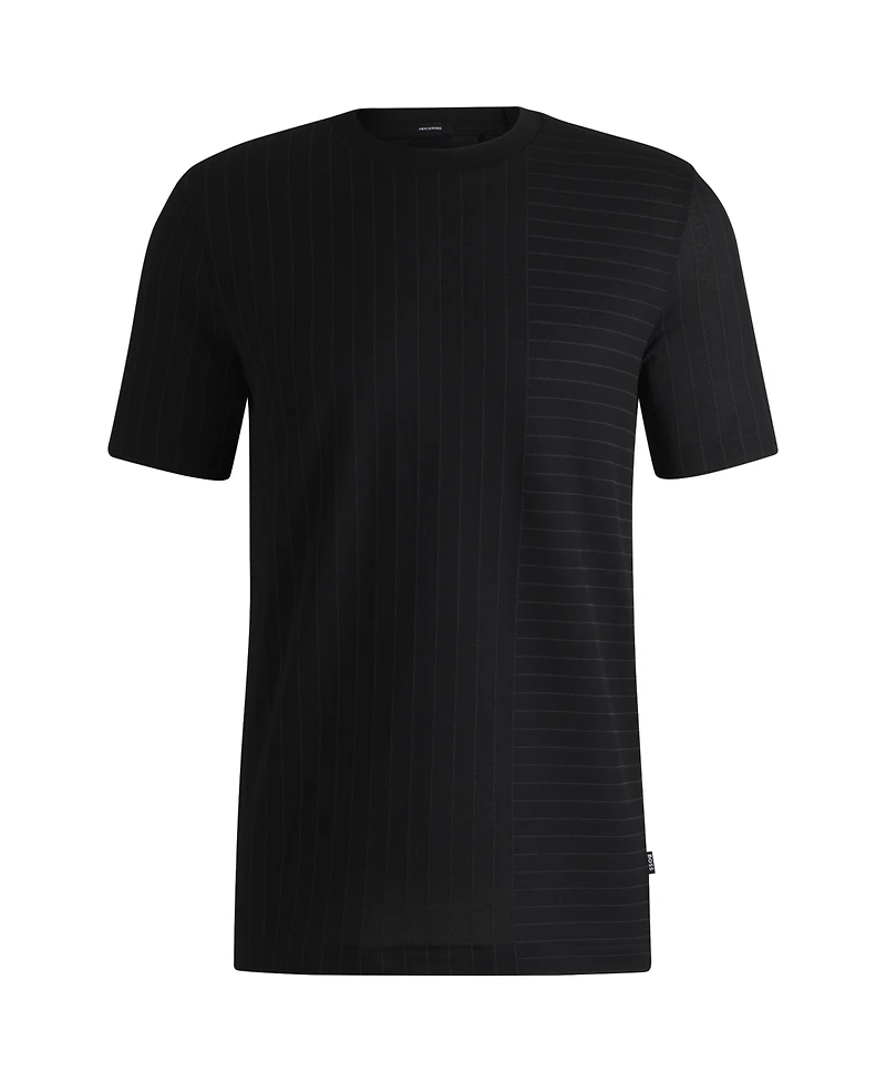 Boss by Hugo Men's Pinstripe Mercerized Cotton Regular-Fit T-Shirt