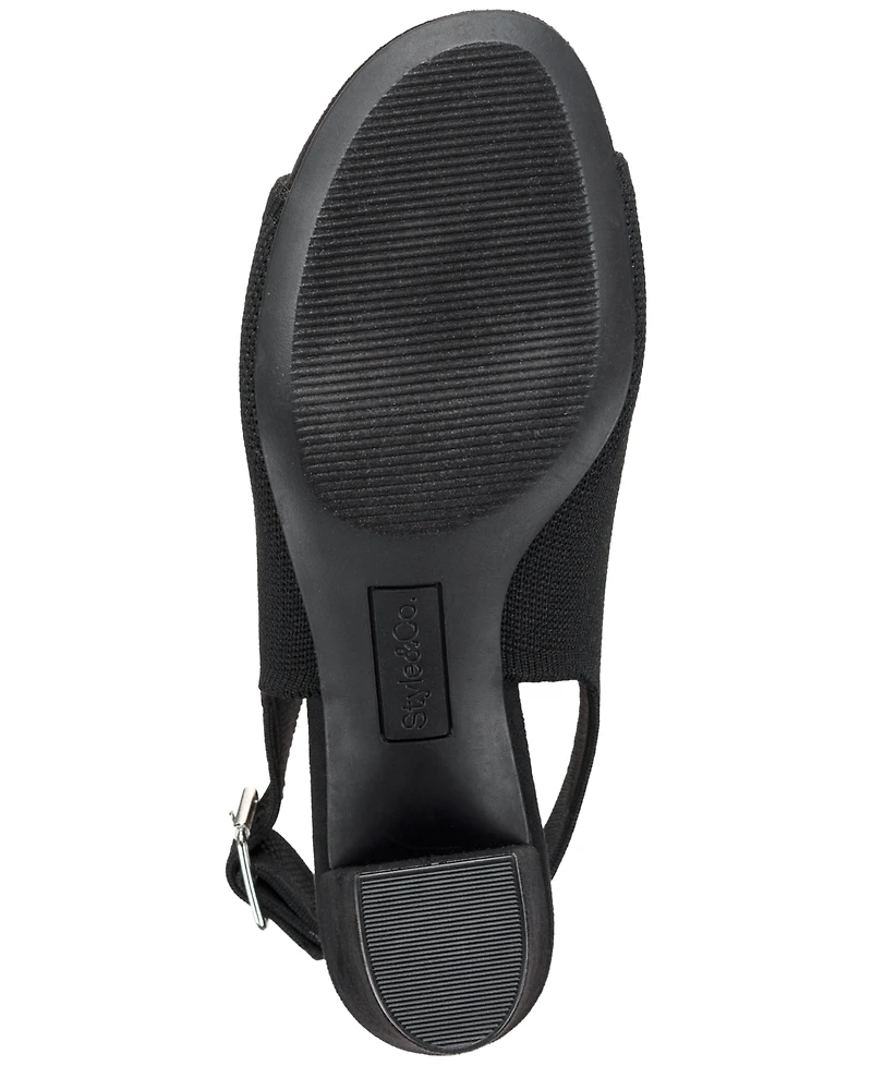 Style & Co Women's Peyyton Slingback Knit Dress Shooties, Exclusively at Macy's