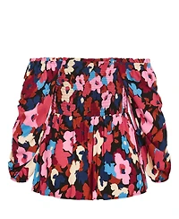 Plus Poppy Print Top