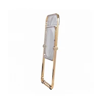 Lawrence Acrylic Folding Chair With Gold Metal Frame