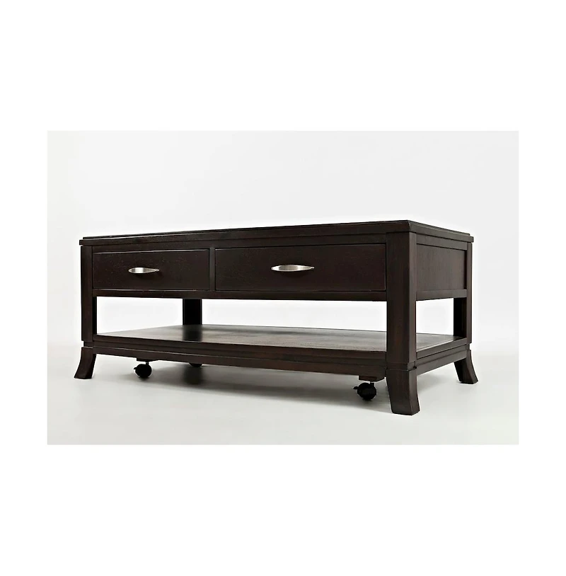 Downtown Contemporary 48" Coffee Table, Dark Merlot