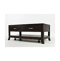 Downtown Contemporary 48" Coffee Table, Dark Merlot