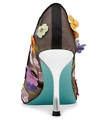 Betsey Johnson Women's Aimey Floral Applique Mesh Pumps