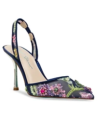 Betsey Johnson Velma Jeweled Mesh Slingback Pumps