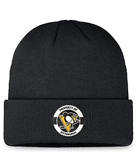 Fanatics Men's Black Pittsburgh Penguins Authentic Pro Training Camp Cuffed Knit Hat