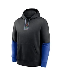 Jordan Men's Black/Royal Florida Gators 2024 Sideline Club Pullover Hoodie