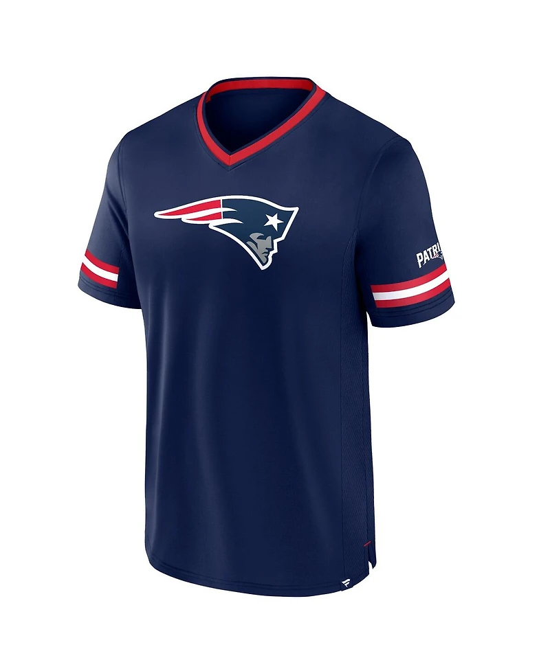 Fanatics Men's Navy New England Patriots Stripe Stacking T-Shirt