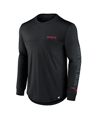 Fanatics Men's Black New England Patriots Blackout Long Sleeve T-Shirt