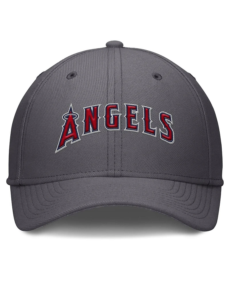 Nike Men's Gray Los Angeles Angels Swoosh Performance Flex Hat