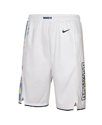 Nike Youth White Denver Nuggets 2024/25 City Edition Swingman Performance Shorts