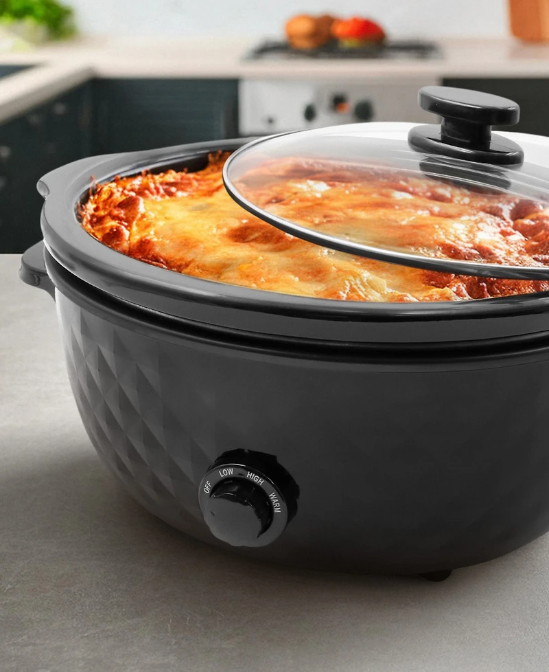 Elite Cuisine 6 Quart Diamond Series Slow Cooker