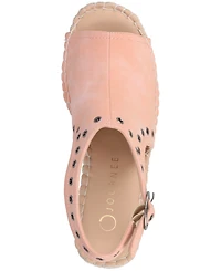 Journee Collection Women's Crisie Peep Toe Espadrille Wedge Sandals