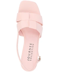 Journee Collection Women's Tabatha Block Heel Slingback Flat Sandals