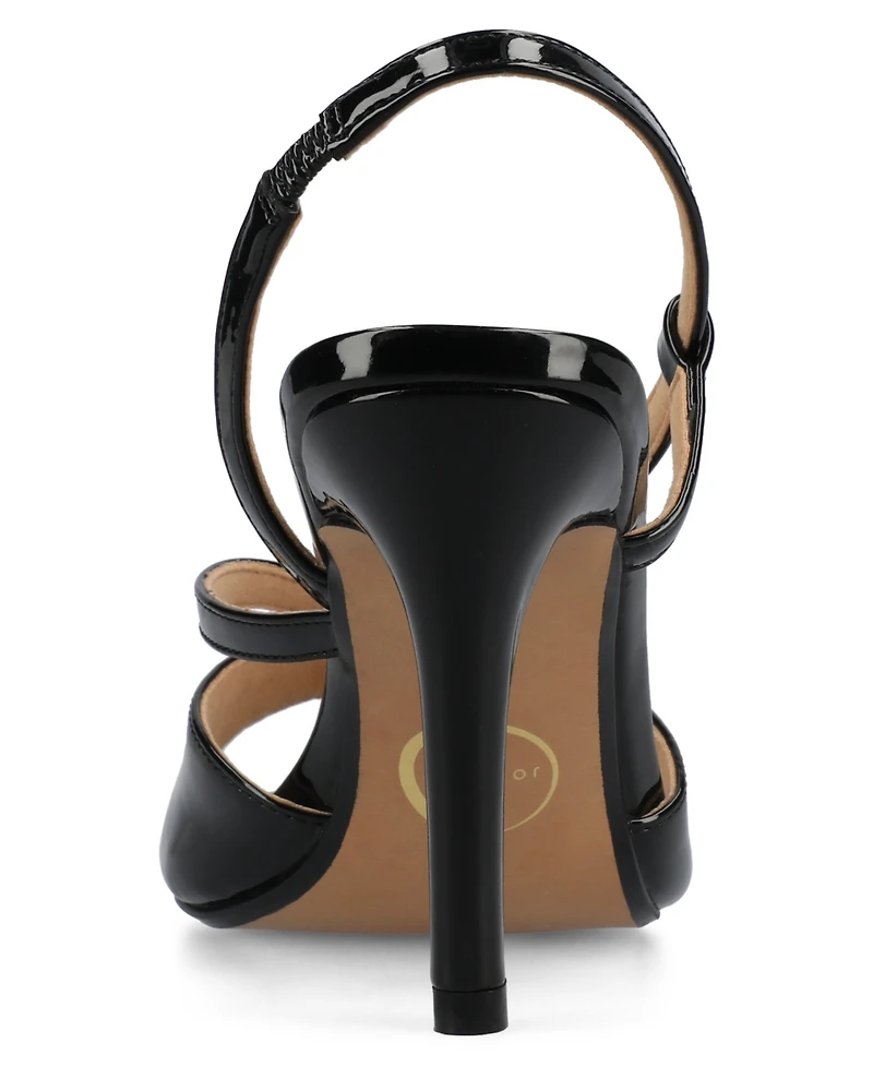 Journee Collection Women's Varra Crossover Strap Dress Sandals