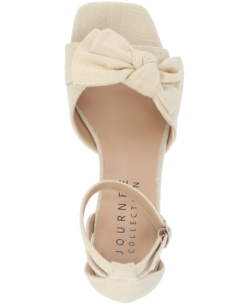 Journee Collection Women's Zevi Block Heel Dress Sandals