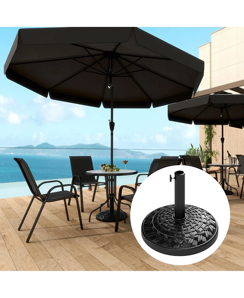 Outsunny 19" Patio Umbrella Base 26 lbs Sd for 1.5"/1.9"