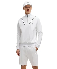 Boss by Hugo Boss Men's Double B Monogram Zip-Neck Sweatshirt