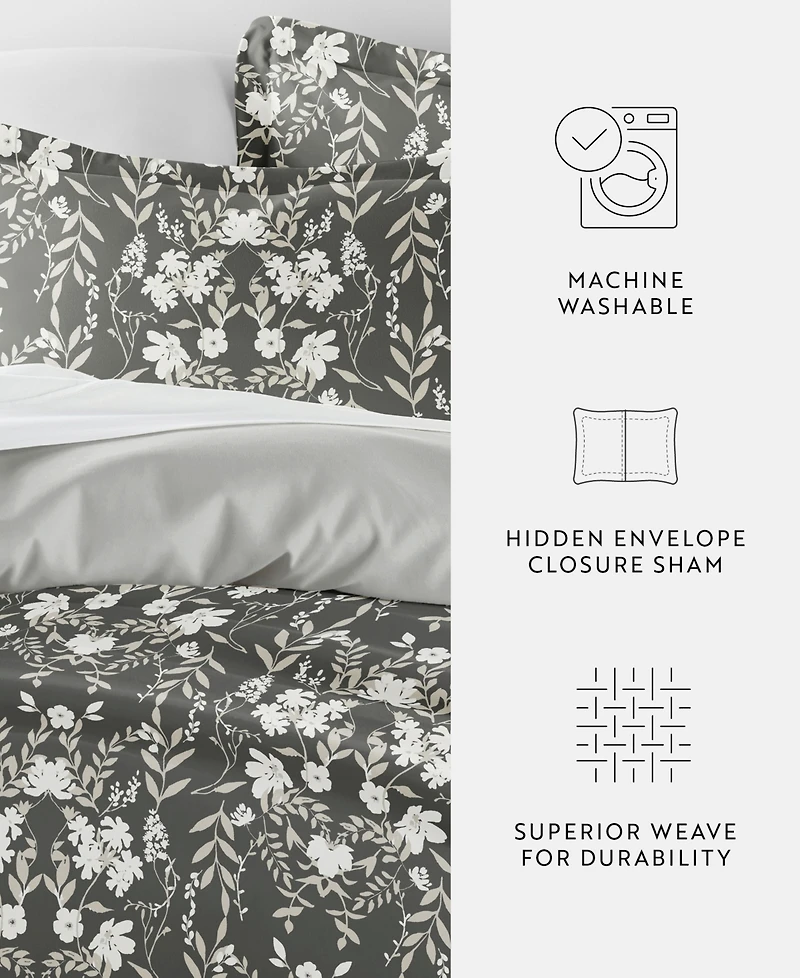 ienjoy Home Utra Soft Reversible 3-Pc. Duvet Cover Set, Full/Queen