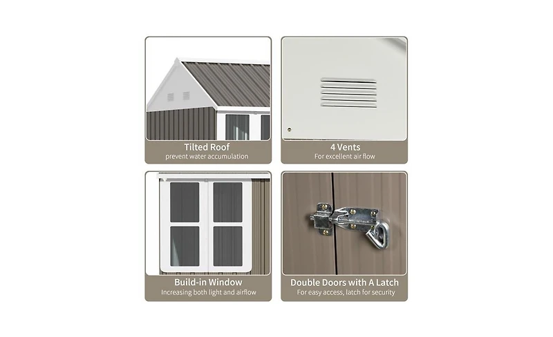 Garden Shed – Durable Outdoor Storage Shed for Tools, Equipment, and Lawn Care