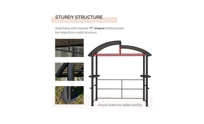 Grill Gazebo Canopy Shelter – Outdoor Bbq Grill Cover with Weather Protection